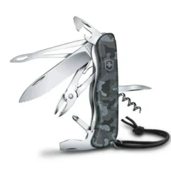 Baroudeur Couteau De Poche Fermant, Bague Double Sécurité N°7 OPINEL Bleu Cyan